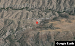 Google Earth screenshot showing location of the Arizona mountain pass formerly known as "Sq--- Saddle," to be renamed "Rattlesnake Saddle."