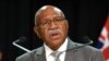 Fiji's Prime Minister Sitiveni Rabuka speaks to reporters during a news conference at Parliament in Wellington, New Zealand, June 7, 2023. 