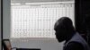 Results are displayed on a screen during the collation of the presidential election results at the Independent National Electoral Commission (INEC) headquarters in Yaba, in the suburbs of Lagos, in Nigeria, Feb. 26, 2023. 