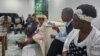 Former Zambian President Edgar Lungu with his wife Esther Lungu (to his left) at their home on Saturday when Patriotic Front (PF) senior leaders paid a courtesy call on him to show solidarity. (courtesy of PF media team)