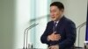 FILE - Mongolian Prime Minister Oyun-Erdene Luvsannamsrai gestures at a press conference during his visit to Germany, in Berlin, Oct. 14, 2022.