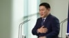 资料照片：蒙古总理奥云额尔登2022年10月14日在访问德国期间的新闻发布会上。（法新社照片）