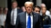 Former U.S. President Donald Trump arrives to speak to the press after he was convicted in his criminal trial at Manhattan Criminal Court in New York City, on May 30, 2024. 