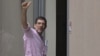 FILE - Nicaraguan publisher Juan Lorenzo Holmann arrives at a hotel in Herndon, Virginia, on Feb. 9, 2023, after being released by the Nicaraguan government.
