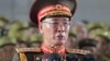 FILE - North Korea's Defense Minister Kang Sun Nam speaks during ceremonies for a military parade to mark a key anniversary of the Korean War at Kim Il Sung Square in Pyongyang, July 27, 2023.