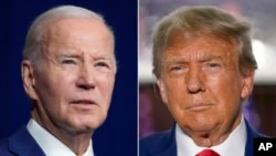 Комбинација од фотографии на Џозеф Бајден и Доналд Трамп.
