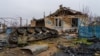 The village of Pravdne, Ukraine is strewn with debris and broken Russian tanks after it was re-taken by Ukraine in November. Picture on Jan. 26, 2023.