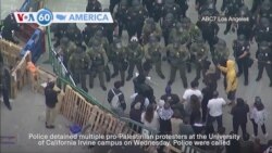 VOA60 America - Police detains pro-Palestinian protesters at University of California Irvine