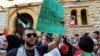 Une manifestation d'étudiants pro-palestiniens de l'Université américaine de Beyrouth.