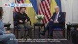 VOA60 America - Biden meets Zelenskyy, reiterates that Washington “will not walk away” from Ukraine
