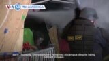 VOA60 America - Police remove barricades, arrest protesters at UCLA