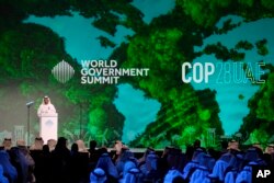 Sultan al-Jaber, the CEO of Abu Dhabi National Oil Co., talks during the World Government Summit in Dubai, United Arab Emirates, Feb 14, 2023.