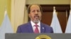 FILE - Somalia President Hassan Sheikh Mohamud addresses members of parliament in Mogadishu, Somalia, Feb 21, 2024.