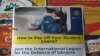 A screenshot of a fake flyer offering to recruit students in the U.S. to fight for the International Legion for the Defense of Ukraine to help them pay off their student debt. 