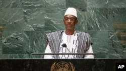 Mali's Prime Minister Choguel Maiga addresses the 76th session of the United Nations General Assembly at U.N. headquarters on Sept. 25, 2021.