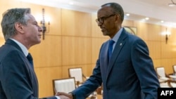 የዩናይትድ ስቴትስ የውጭ ጉዳይ ሚኒስትር አንተኒ ብሊንከን፣ ከርዋንዳው ፕሬዚዳንት ፖል ካጋሜ ጋር