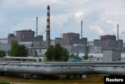 FILE - A view shows the Zaporizhzhia Nuclear Power Plant in the course of Ukraine-Russia conflict outside the Russian-controlled city of Enerhodar in the Zaporizhzhia region, Aug. 4, 2022.