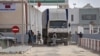 Le poste-frontière de Guerguerat, au sud du Sahara occidental sous contrôle mrocain.