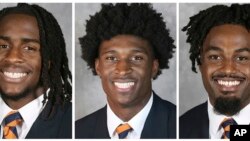 Tiga mahasiswa yang menjadi korban penembakan: Devin Chandler, Lavel Davis Jr., dan D'Sean Perry.