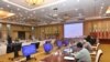 စစ်ကောင်စီရဲ့ငြိမ်းချမ်းရေးဆွေးနွေးရေးအဖွဲ့နဲ့ ဝ ၊ မိုင်းလားနဲ့ ရှမ်းမြောက် လက်နက်ကိုင်အဖွဲ့တို့က ကိုယ်စားလှယ်တွေ နေပြည်တော်မှာ ဒုတိယနေ့ ဆွေးနွေးပွဲကျင်းပစဉ်။ (ဇန်နဝါရီ ၅၊ ၂၀၂၃/ တပ်မတော်သတင်းမှန်ပြန်ကြားရေး)