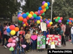 FILE - Hundreds participated in the 10th gay pride march held in the Indian capital on Nov. 12, 2017.