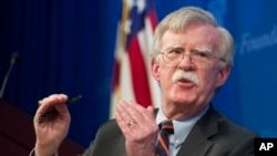 National Security Adviser John Bolton unveils the Trump Administration's Africa Strategy at the Heritage Foundation in Washington, Dec. 13, 2018. 