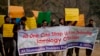 Pakistani students affiliated with a Pakistani religious party shout anti-American slogans at a rally in Islamabad, Pakistan, Dec. 30, 2016.