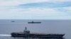 Sejumlah kapal perang AS tampak berlayar di wilayah Laut China Selatan pada 6 Juli 2020. (Foto: Mass Communication Specialist 3rd Class Jason Tarleton/U.S. Navy via AP, File)