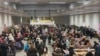 Refugees rest in a subway hall after fleeing from the Ukraine at the main train station in Berlin, Germany, March 14, 2022.