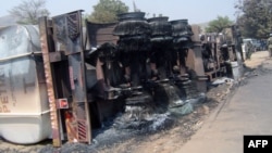 Un camion-citerne avait explosé après une collision au même endroit en octobre 2018, faisant plus d'une cinquantaine de morts. (photo d'illustration)