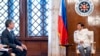 FILE — U.S. Secretary of State Antony Blinken, left, meets with Philippine President Ferdinand Marcos Jr. in Manila, Philippians, Aug. 6, 2022. Blinken plans to return to the Philippines next week.