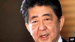 ARSIP - PM Jepang Shinzo Abe dalam konferensi pers di Tokyo, 16 September 2020.