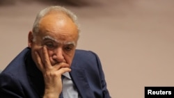 L'émissaire de l'ONU en Libye, Ghassan Salame, lors d'une réunion du Conseil de sécurité des Nations Unies au siège de l'ONU à New York, le 21 mai 2019.
