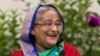 Bangladeshi Prime Minister Sheikh Hasina interacts with journalists in Dhaka, Bangladesh, Dec. 31, 2018. 