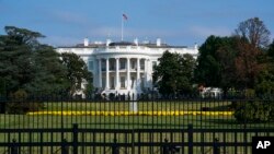 The White House is seen in Washington, Oct. 1, 2019, as House Democrats move aggressively in their impeachment inquiry of President Donald Trump. 