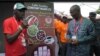 At the annual coffee festival, Cameroon officials encourage people to drink coffee, April 17, 2019, in Yaounde, Cameroon.