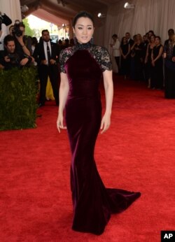 Gong Li arrives at The Metropolitan Museum of Art's Costume Institute benefit gala celebrating "China: Through the Looking Glass" on May 4, 2015, in New York.