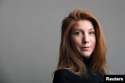 Wartawan Swedia Kim Wall, menaiki kapal selam "UC3 Nautilus" sebelum tenggelam.(Foto:Reuters)