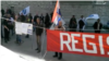 Protesti boraca ispred Parlamenta FBiH, 9. april 2018.
(Screenshot BHRT)