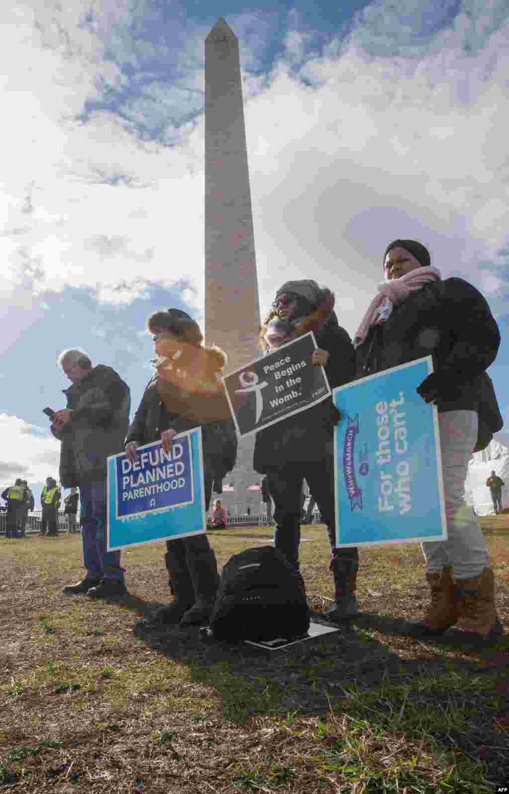Pro-life supporters gather at the Washington Monument to hear U.S. Vice President Mike Pence speak at the March for Life rally, Jan. 27, 2017, in Washington, D.C.