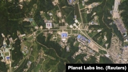 A satellite image shows the Sanumdong missile production site in North Korea, July 29, 2018. (Planet Labs Inc)