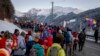 Manifestation contre le réchauffement climatique en marge du Forum économique mondial à Davos en Suisse, le 20 janvier 2020.