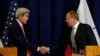 U.S. Secretary of State John Kerry and Russian Foreign Minister Sergei Lavrov shake hands at the conclusion of their press conference following their meeting in Geneva, Switzerland, Sept. 9, 2016.