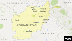 Peta Afghanistan.