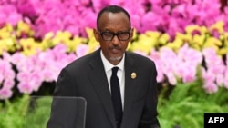 Paul Kagamé, le président en exercice de l’Union africaine, lors de la cérémonie d’ouverture du Forum sur la coopération Chine-Afrique au Grand Palais du Peuple à Beijing, le 3 septembre 2018.