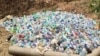 Plastic bottles are dumped on the wayside in the northern state of Himachal Pradesh, India. The menace of plastic pollution has spread to the countryside and remote hills. 
