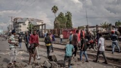 Vijana wakiandamana kwenye barabara za Goma, Jamhuri ya kidemokrasia ya Congo