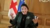 Presiden Georgia Salome Zourabicvhili berbicara di ibu kota Tbilisi. 