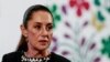 FILE - Mexican President Claudia Sheinbaum, shown here at the National Palace in Mexico City on Jan. 21, 2025, said on Feb. 19 that recently reported U.S. drone flights in her country were part of a longtime agreement to surveil drug cartels.