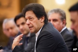 FILE - Pakistan's Prime Minister Imran Khan is seen during talks in Beijing, China, Nov. 2, 2018.